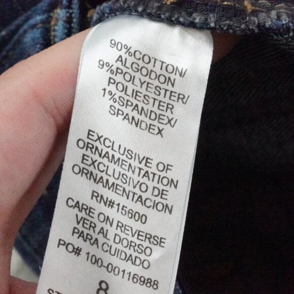 Wit & Wisdom Cropped Wide Leg Jeans Womens 8 Stretchy Blue Denim - Picture 4 of 10